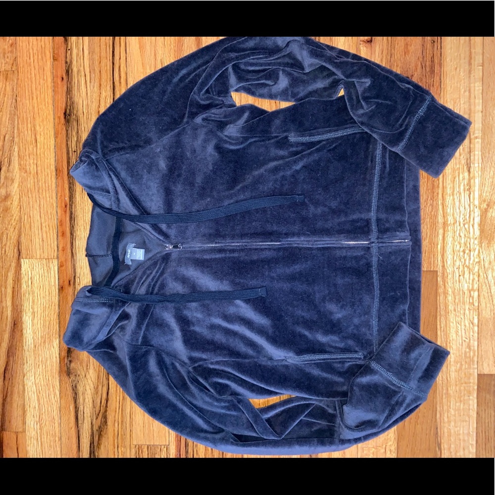 aerie velour cropped hoodie